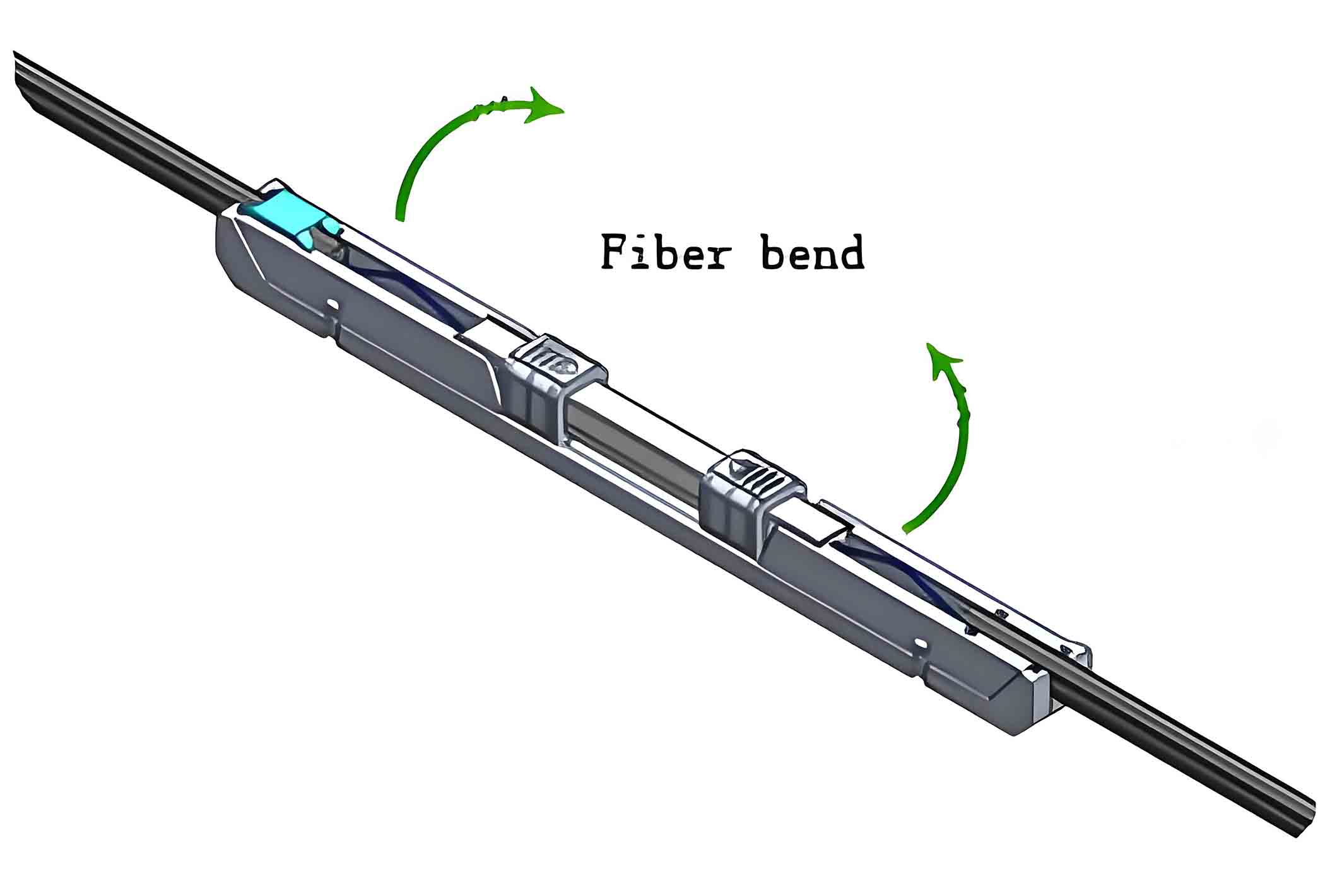 8.When the cable jacket close to the block, the fibers from both ends will bend, that means fiber splice correctly